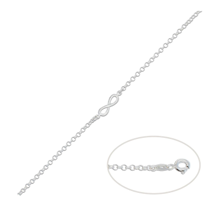 Pulsera de plata con un Infinito central.